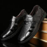 Men's Genuine Leather Hollow Out Sandals