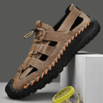 New Men's Handmade Leather Sandals